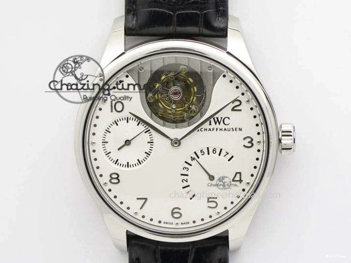 MIROTIME 0422 Compact Portuguese IW545409 RG ZF 1:1 Best Edition White Dial On Brown Leather Strap A 7336